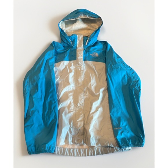 The North Face Hyvent Girls' Waterproof Hood Rain Coat Blue, Size M 10-12 - Picture 1 of 4